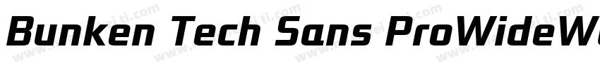 Bunken Tech Sans ProWideW03XBd字体转换